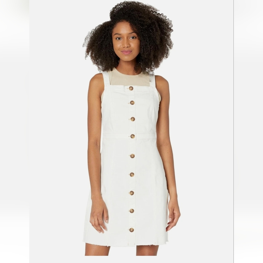 NWT Buffalo David Bitton Castle White Calistee Fitted Denim Dress XL